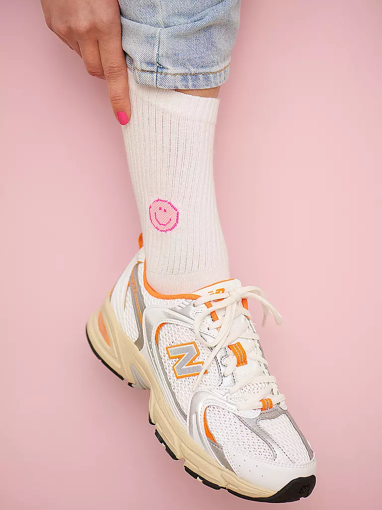 OOLEY | Chaussettes ICON sourire rose | 