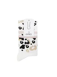 OOLEY | Chaussettes LEO Allover Rose Néon blanc | Blanc