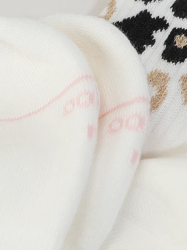 OOLEY | Chaussettes LEO Allover Rose blanc | Blanc