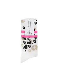 OOLEY | Chaussettes LEO Allover Rose Néon blanc | Blanc