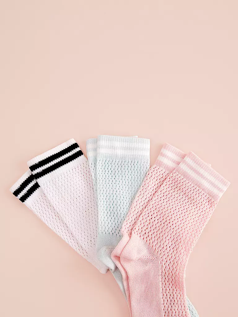 OOLEY | Chaussettes NET rose glacé | 