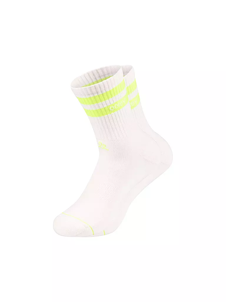 OOLEY | Chaussettes STREETMOOD blanc / citron | weiss