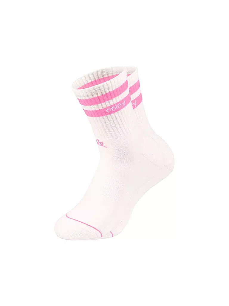 OOLEY | Chaussettes STREETMOOD blanc / rose néon | weiss