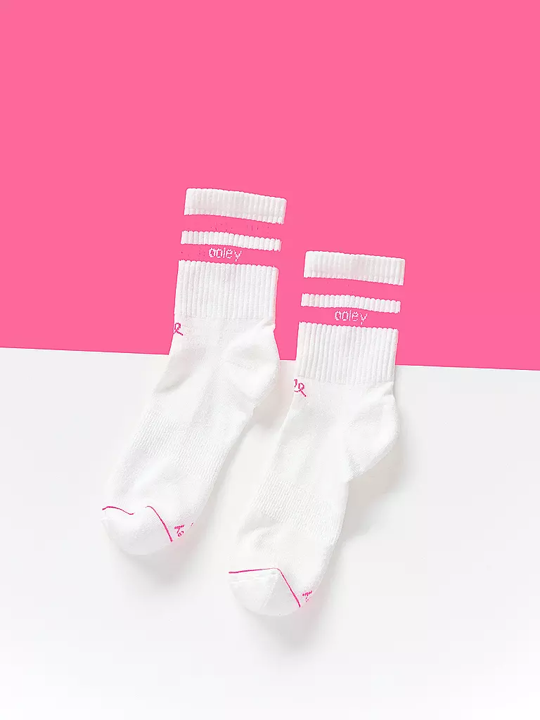 OOLEY | Chaussettes STREETMOOD blanc / rose néon | weiss