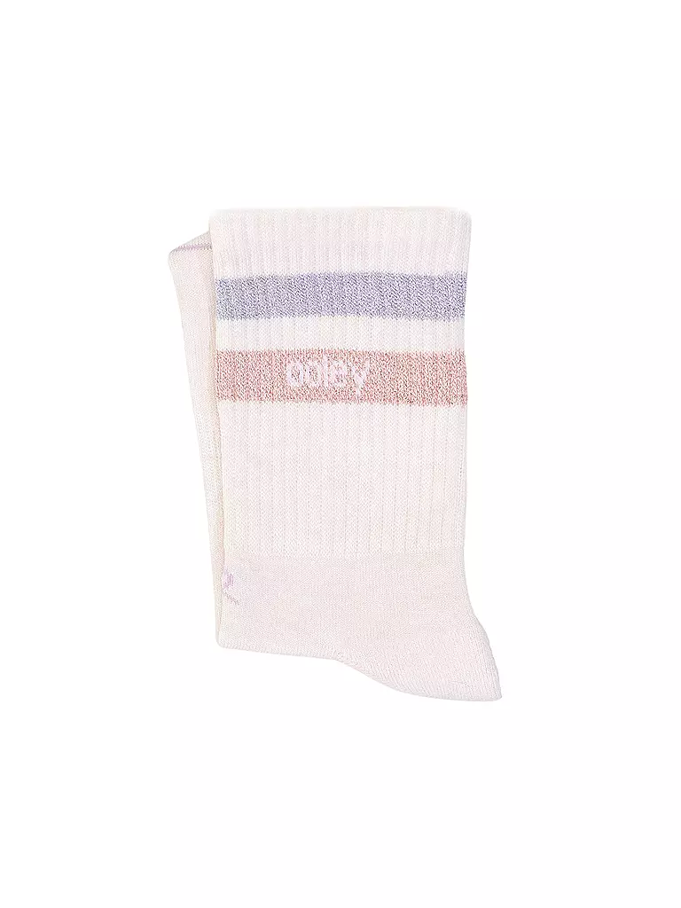 OOLEY | Chaussettes STREETMOOD lilac glitter | weiss