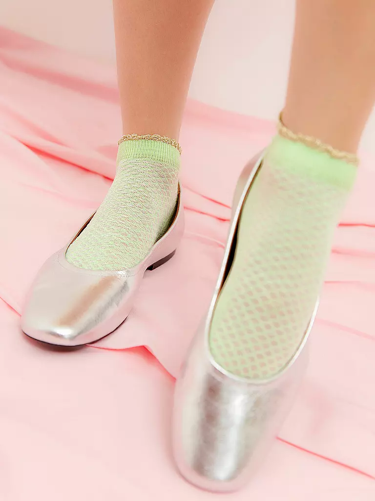 OOLEY | Lot de 2 paires de chaussettes ELEGANT S. Lime/Blanc | 