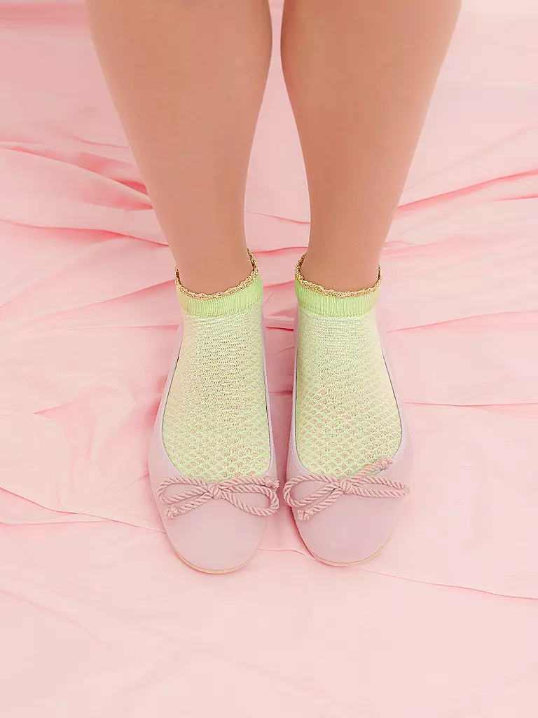 OOLEY | Lot de 2 paires de chaussettes ELEGANT S. Lime/Blanc | 