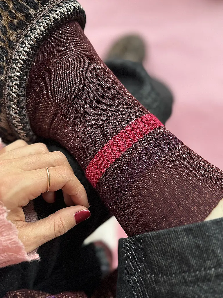 OOLEY | Socken ELECTRA LUNGO chilli red | Rouge