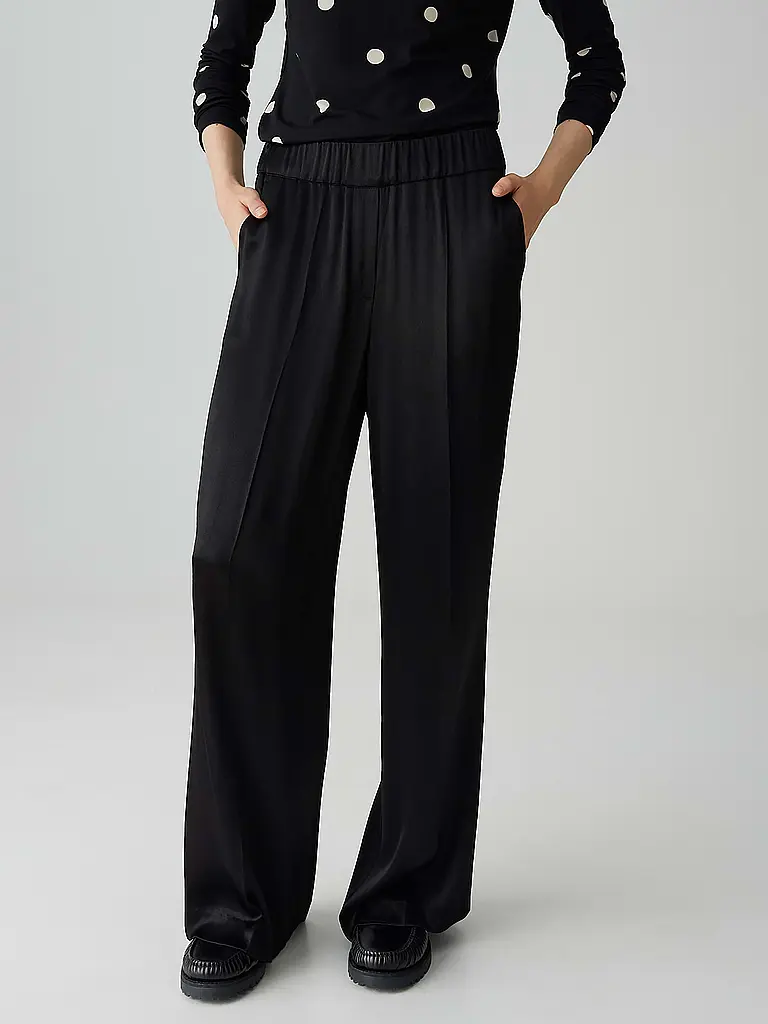 OPUS PANTS | Marlenehose MUCIA SHINE | Noir