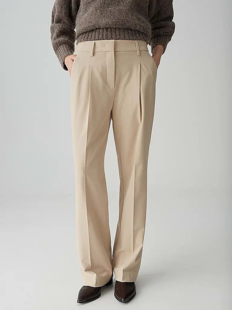 OPUS PANTS | Pantalon coupe évasée MOIRA | Beige