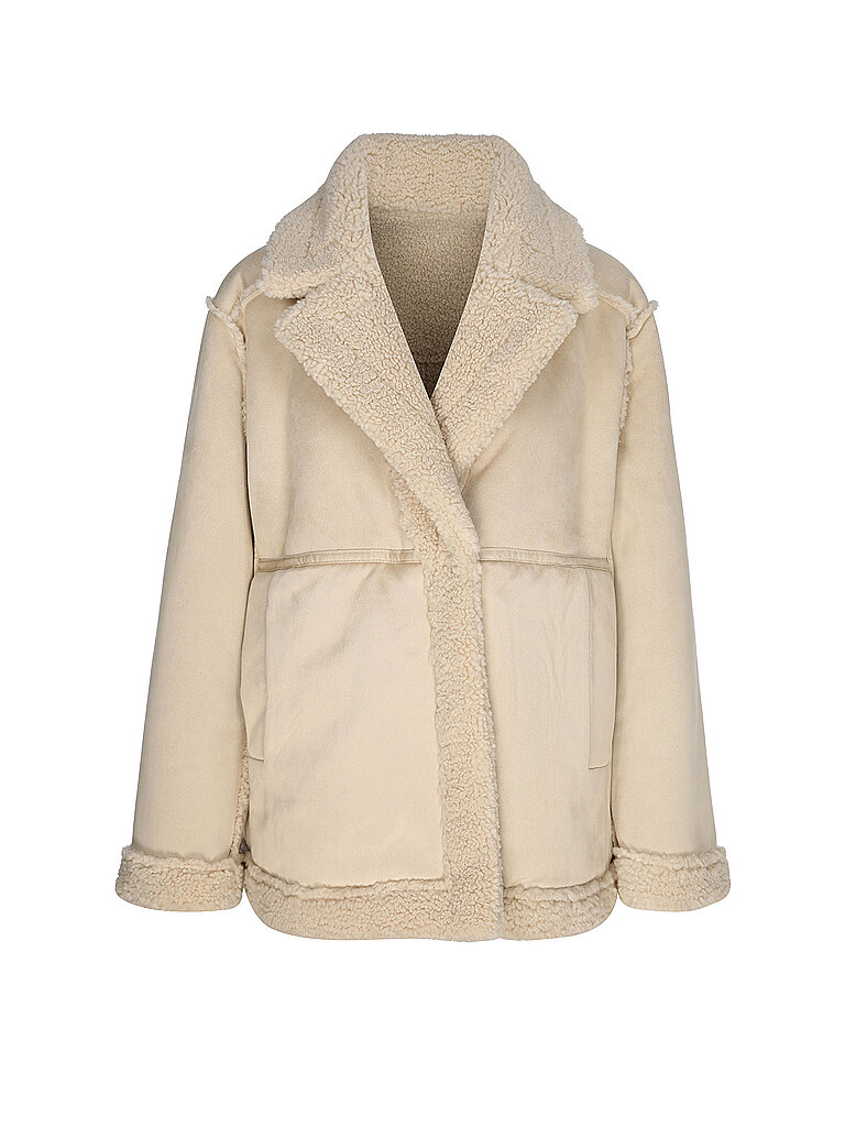 Wendejacke in Felloptik HENOLA beige 40