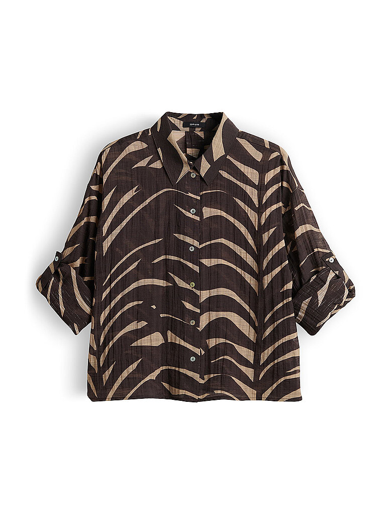Chemise FADENA LEAVES marron 36