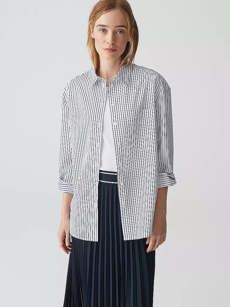 OPUS | Blouse FRILA | Bleu foncé