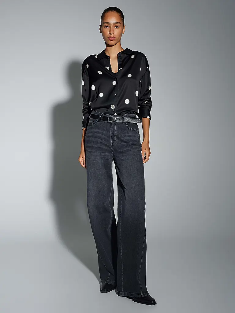 OPUS | Blusenshirt FAMENA DOT | Noir
