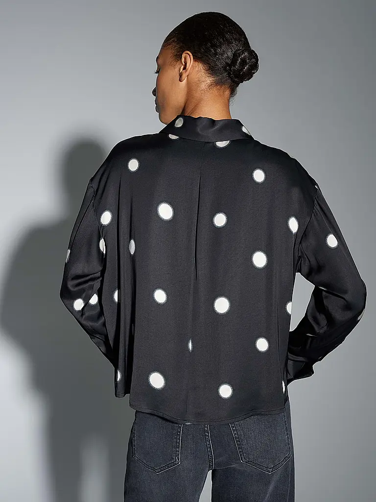 OPUS | Blusenshirt FAMENA DOT | Noir