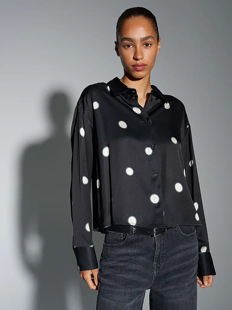 OPUS | Blusenshirt FAMENA DOT | Noir