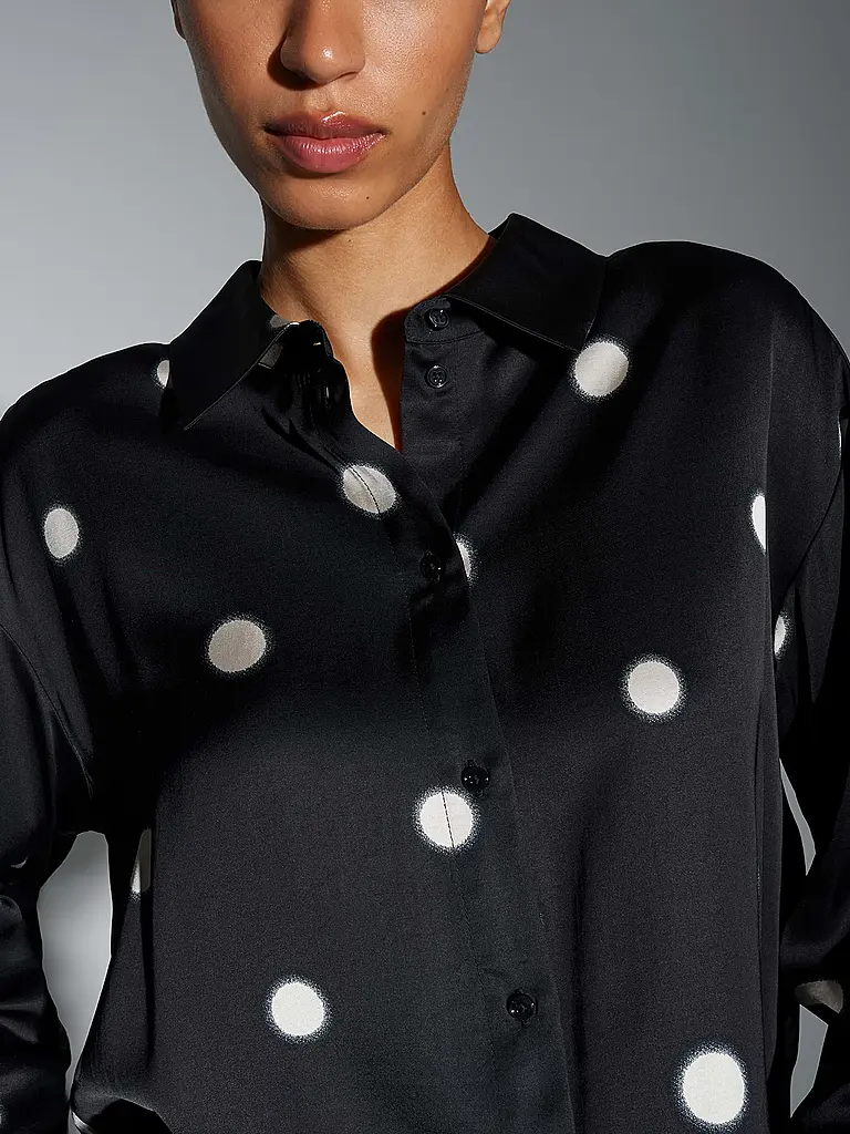 OPUS | Blusenshirt FAMENA DOT | Noir