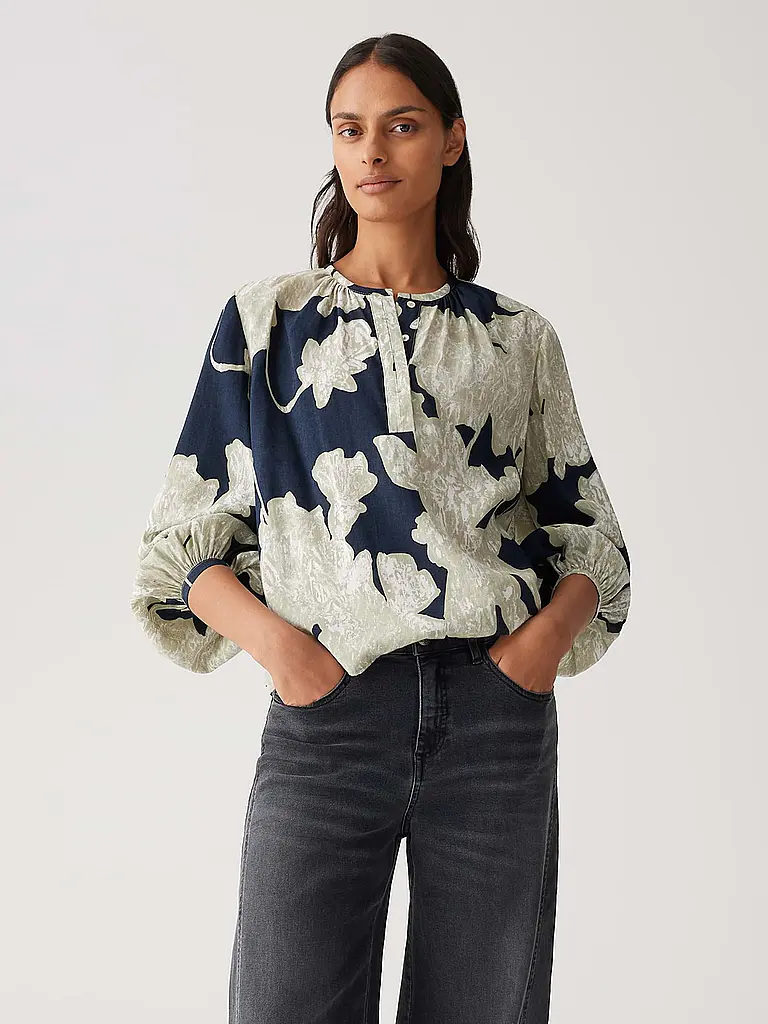 OPUS | Blusenshirt FICONA ANALOGUE | Bleu foncé