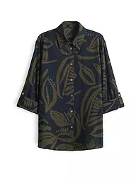 OPUS | Blusenshirt FUMINE TROPICAL | Bleu foncé