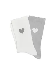 OPUS | Chaussettes YENNIS LOVE lot de 2 sweet rood | Gris clair