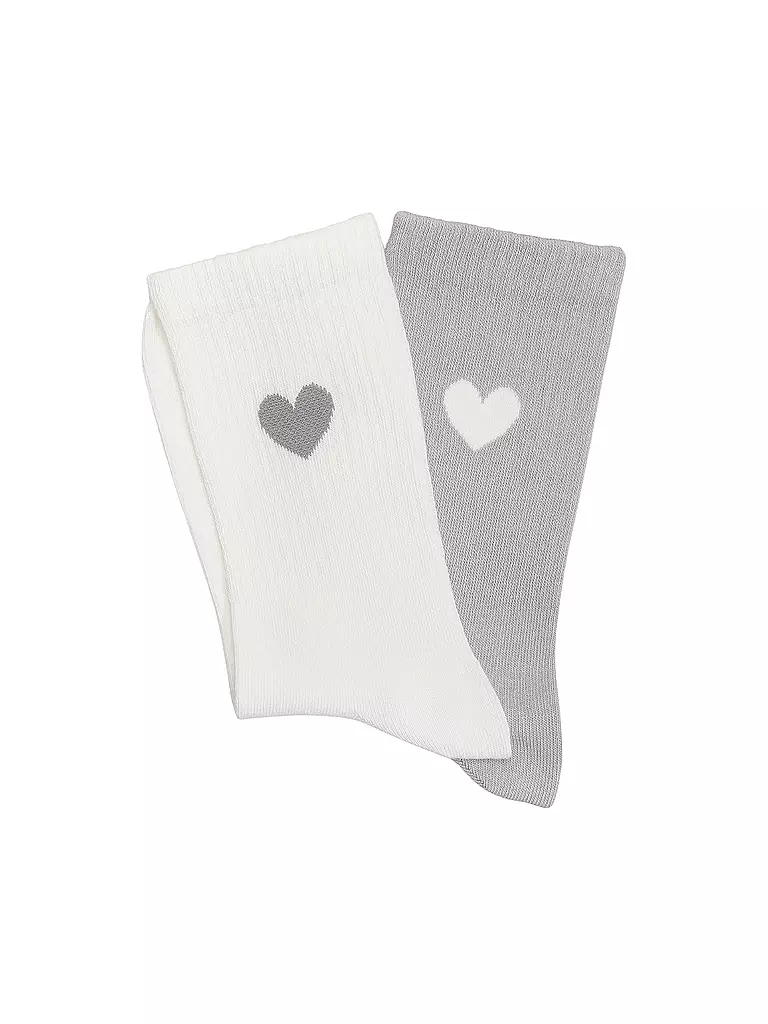 OPUS | Chaussettes YENNIS LOVE, lot de 2, brume vaporeuse chiné | hellgrau