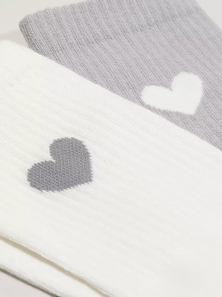 OPUS | Chaussettes YENNIS LOVE, lot de 2, brume vaporeuse chiné | hellgrau