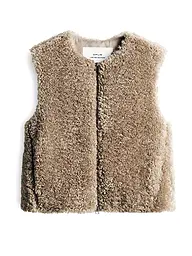 OPUS | Gilet aspect fourrure WAHIDA | Marron clair