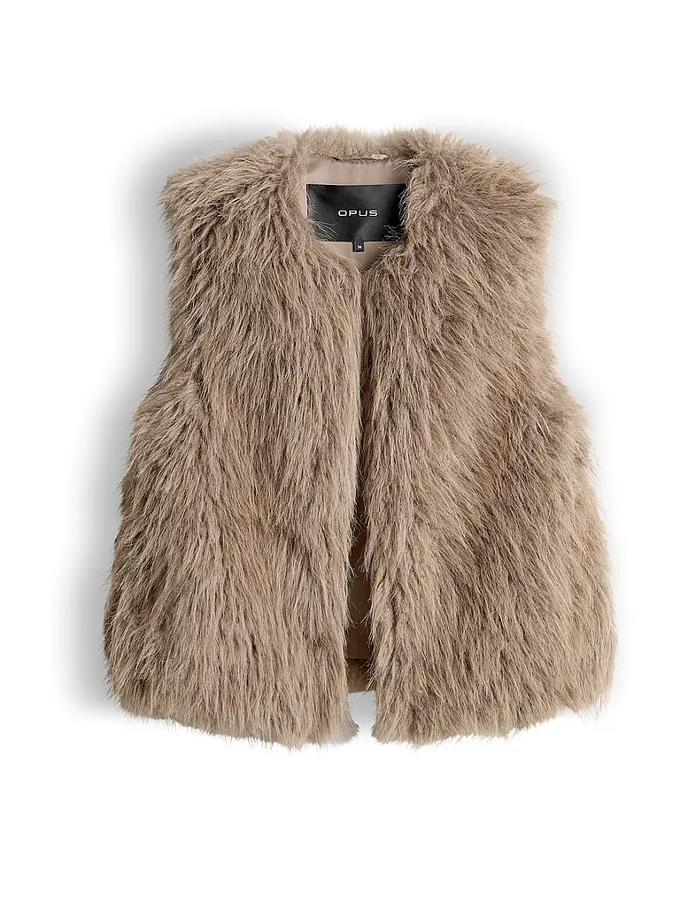 OPUS | Gilet aspect fourrure WONDRA | Camel