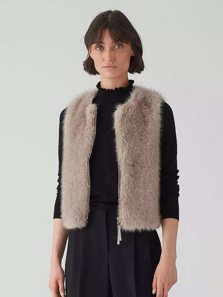 OPUS | Gilet en fausse fourrure WONDRIA | Camel