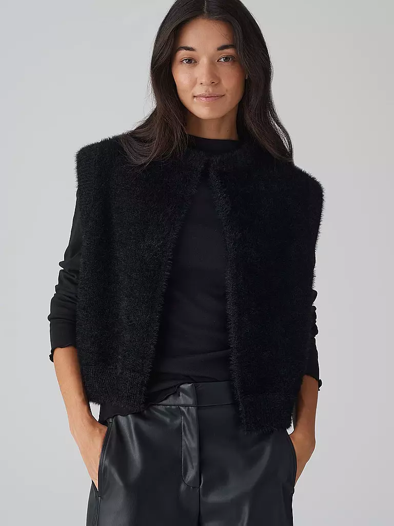 OPUS | Gilet in Felloptik DESTO | Noir