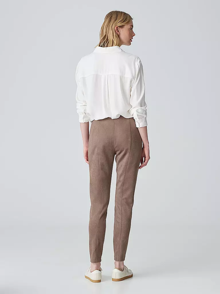 OPUS | Hose in Lederoptik ELVINA CARGO | Marron