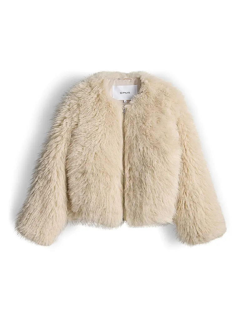 OPUS | Jacke in Felloptik HETI | Beige