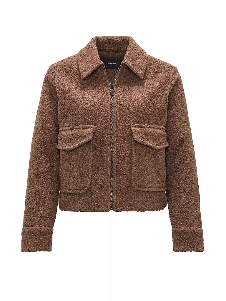 OPUS | Jacke in Felloptik HOLMA | Marron