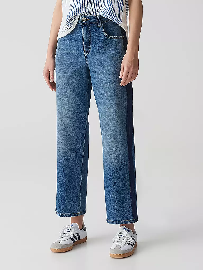 OPUS | Jeans coupe droite 7/8 LANI STRIPE | blau