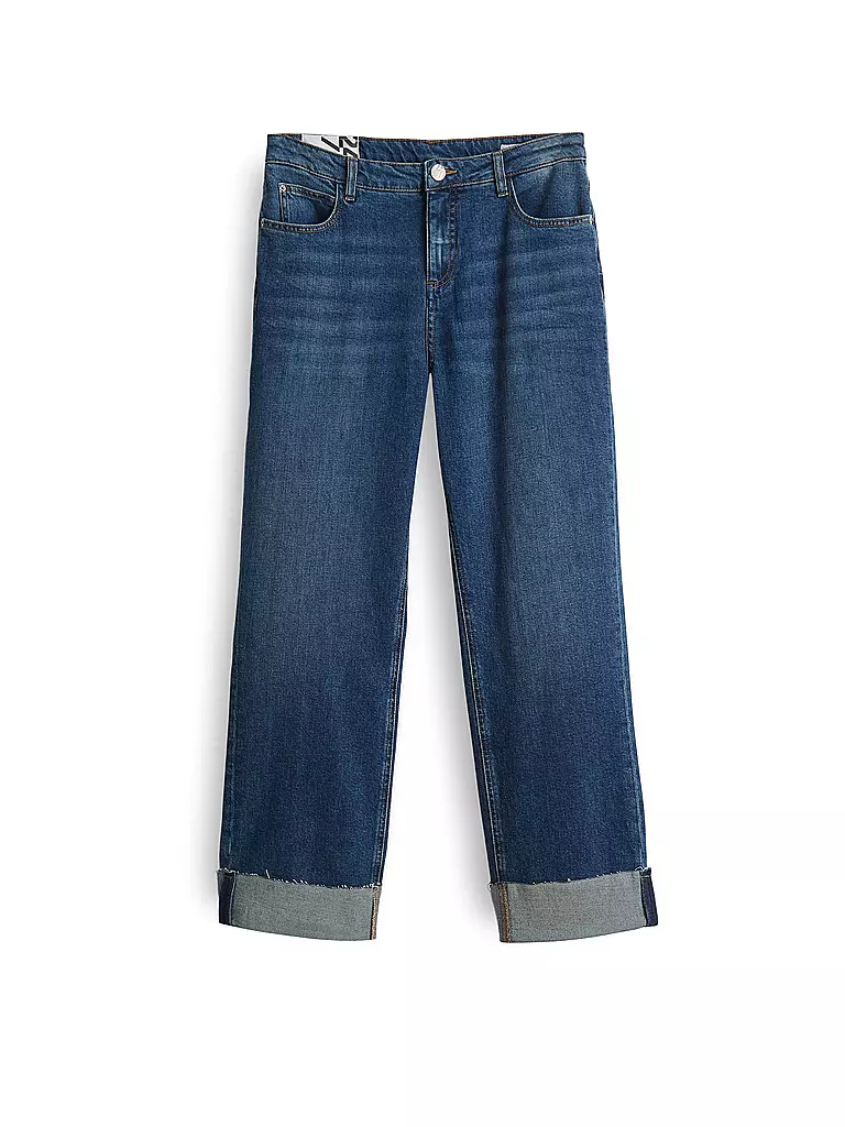 OPUS | Jeans Coupe Droite LANI TURN UP | Bleu