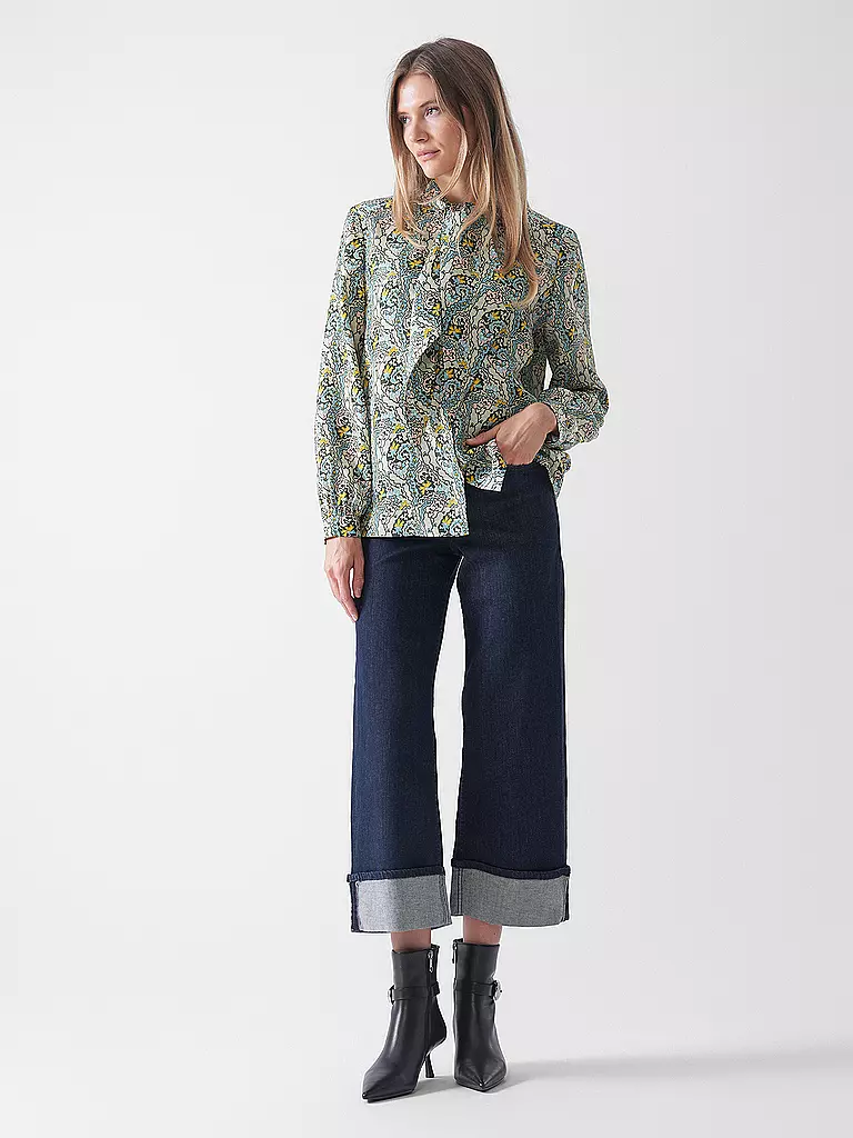 OPUS | Jeans Wide Leg MIVA TURN UP | dunkelblau
