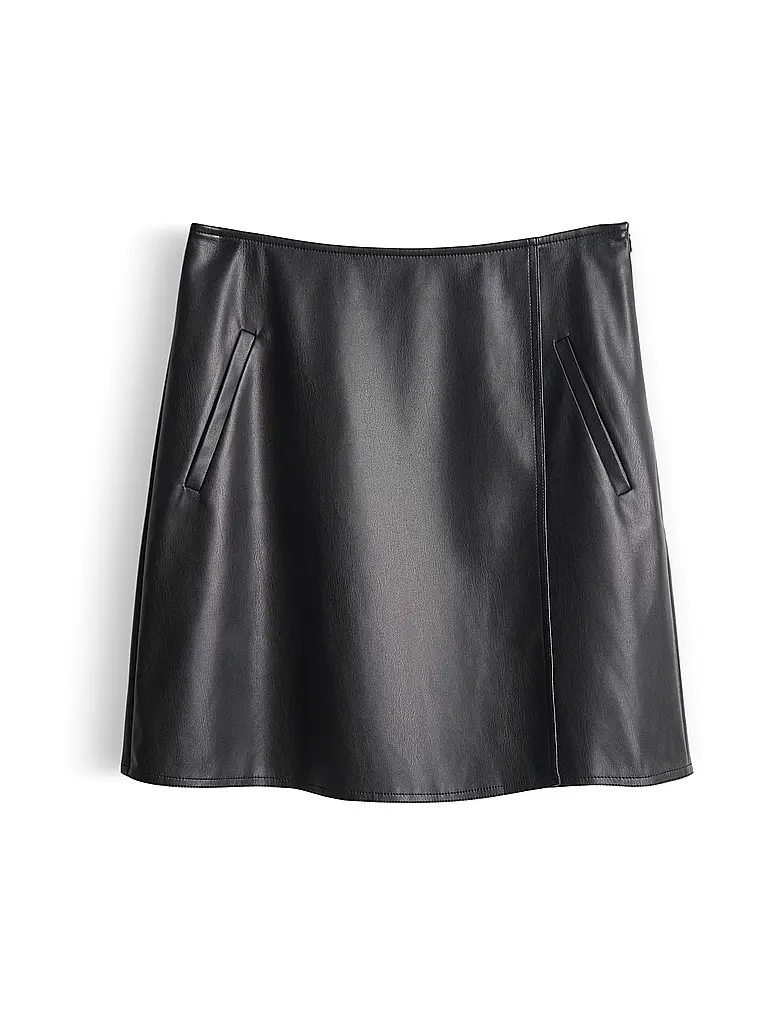 OPUS | Jupe aspect cuir REANA COSMIC | Noir