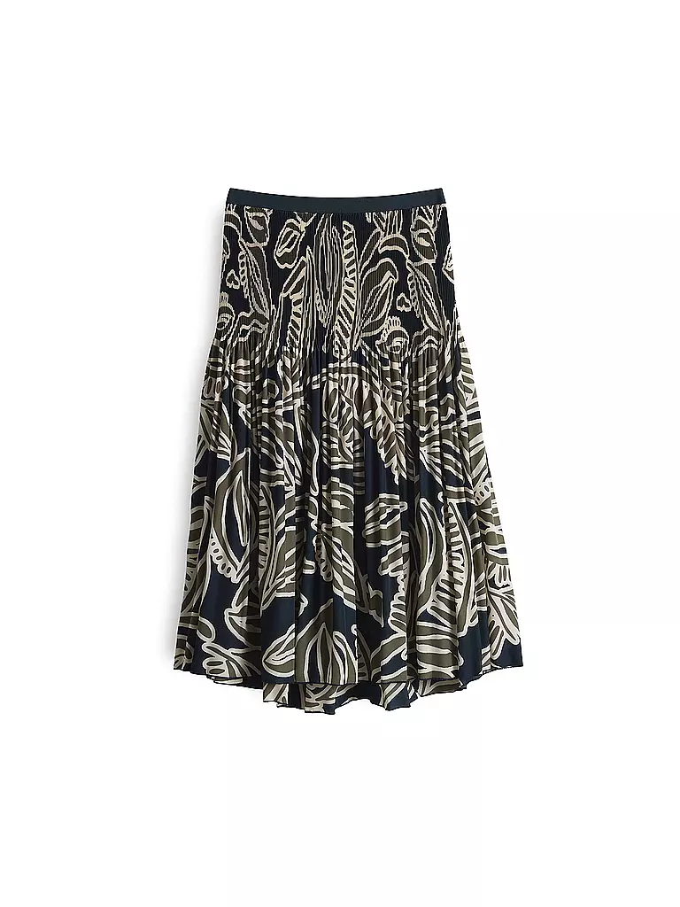 OPUS | Jupe midi RIBANE TROPICAL | Olive