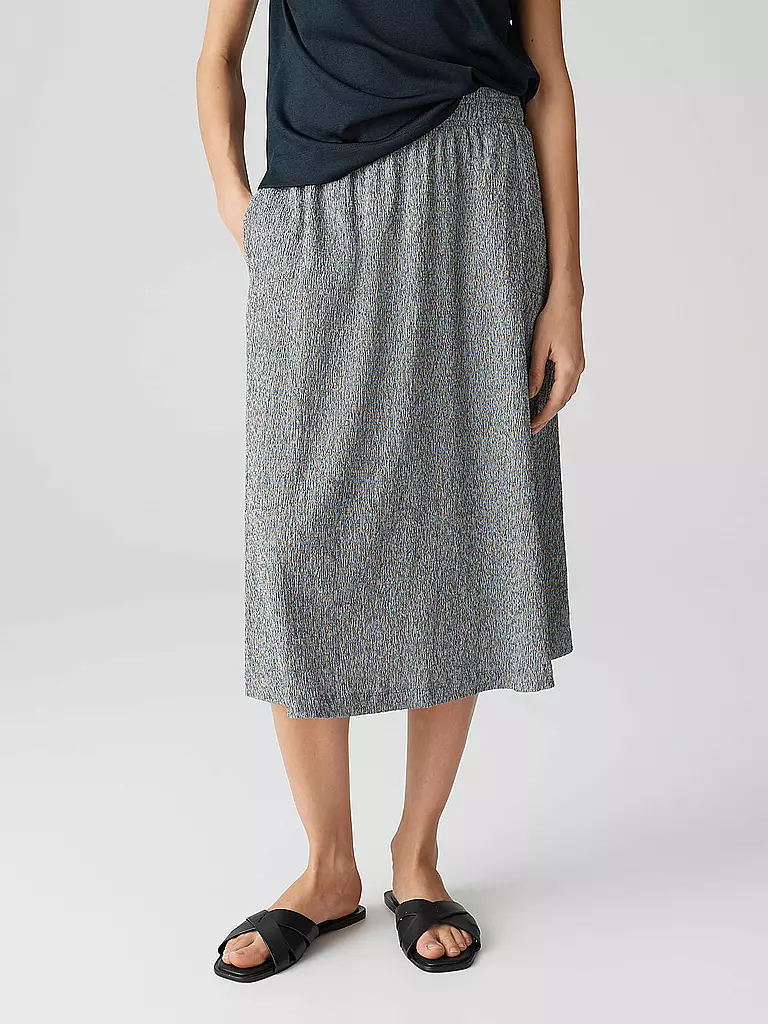OPUS | Jupe midi ROPANI CRINKLE | dunkelblau