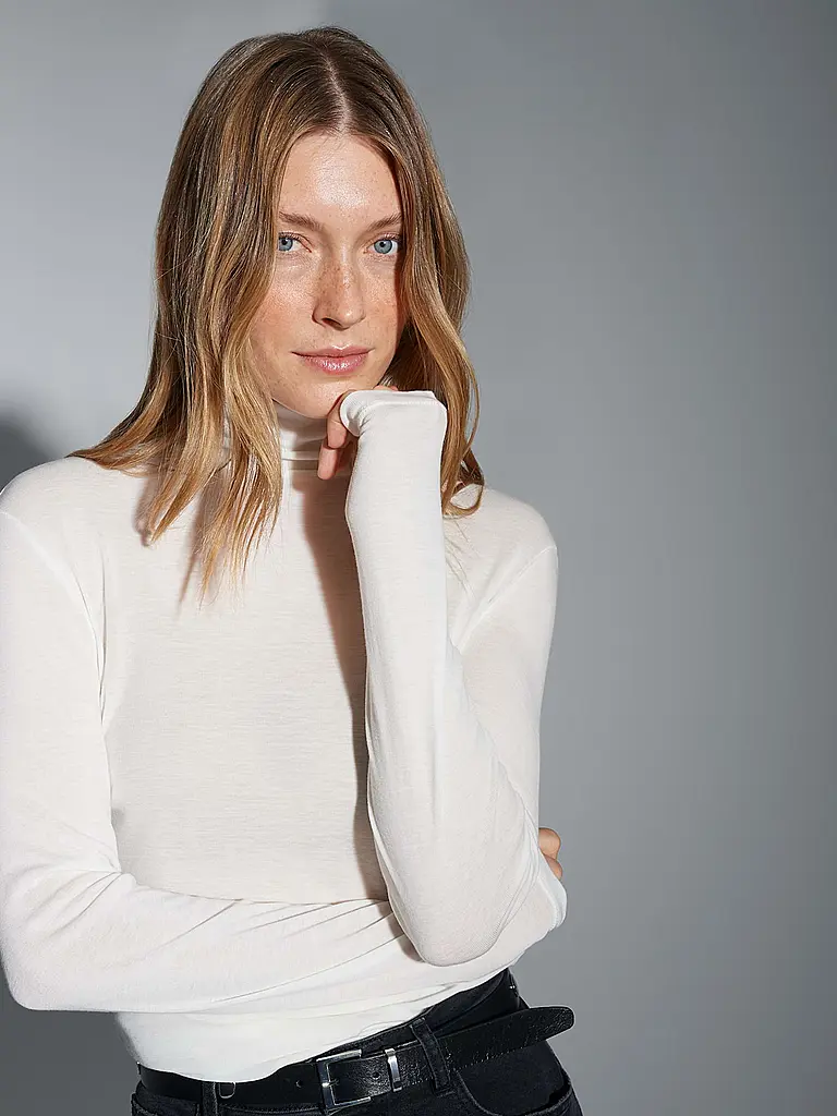 OPUS | Langarmshirt SOMY | Blanc