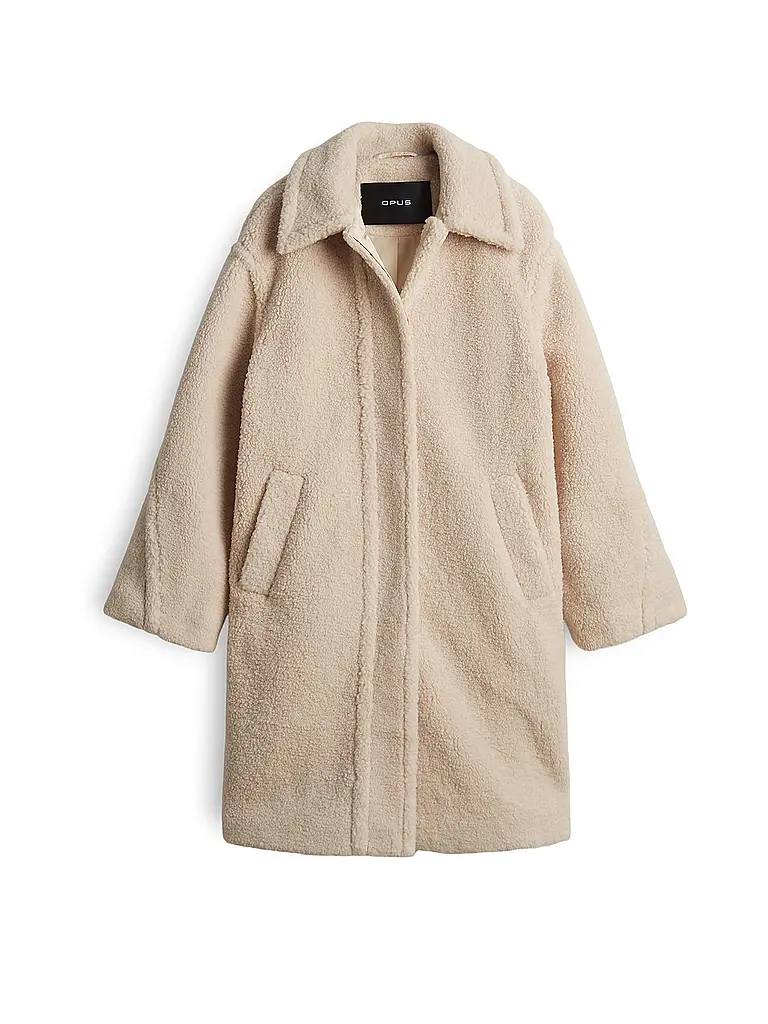OPUS | Manteau aspect fourrure HEDDY | beige