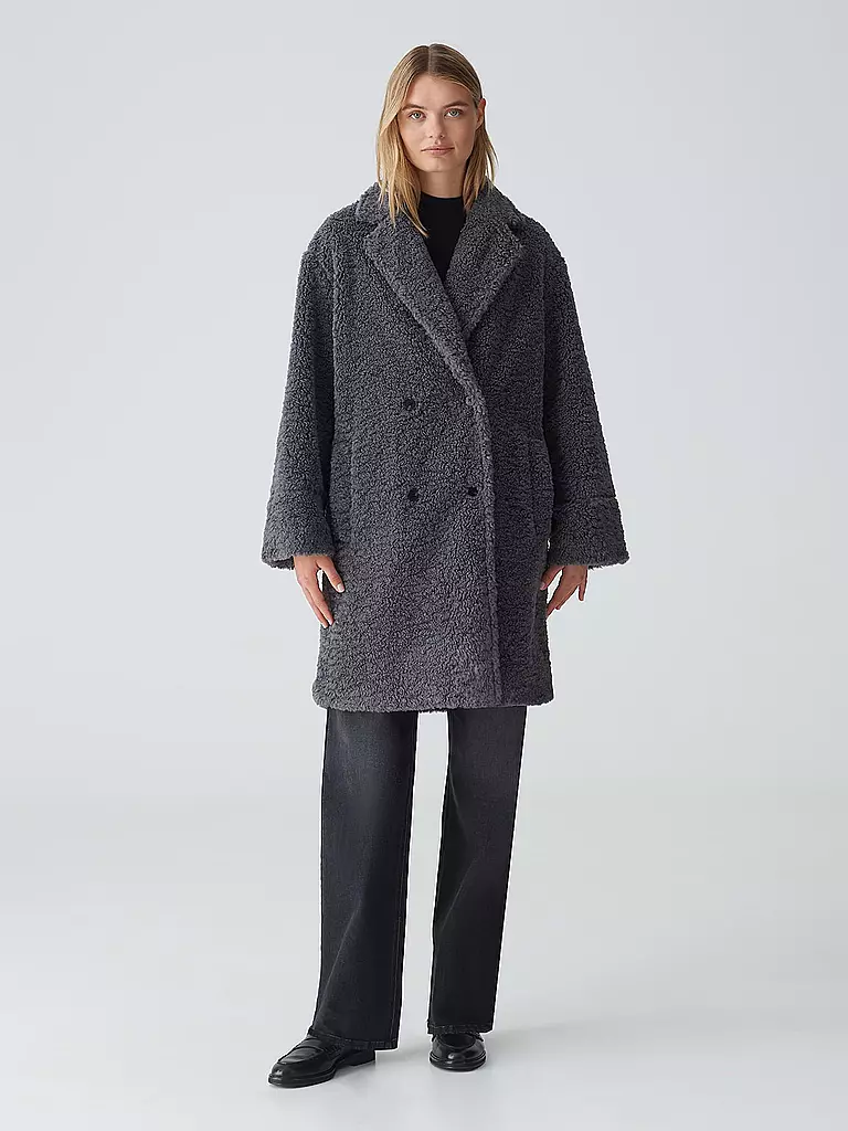 OPUS | Mantel in Felloptik HONISE | Gris