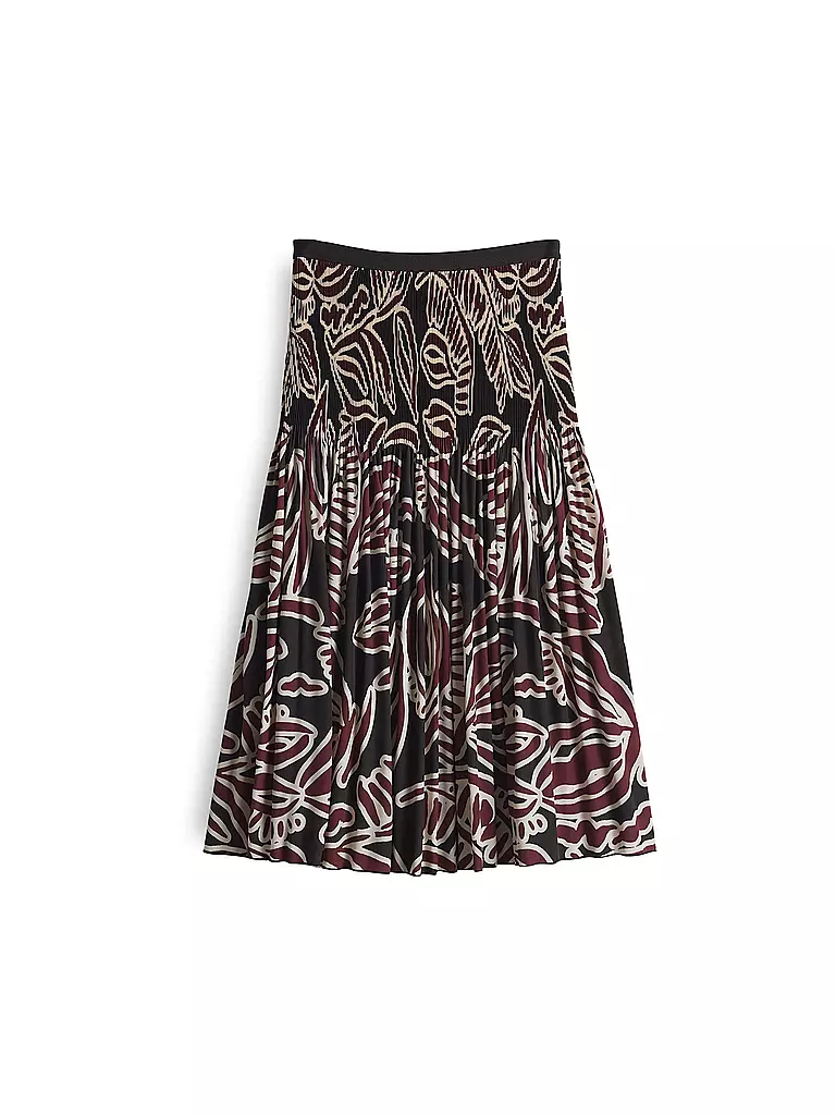 OPUS | Midi-jupe RIBANE TROPICAL | Rouge foncé