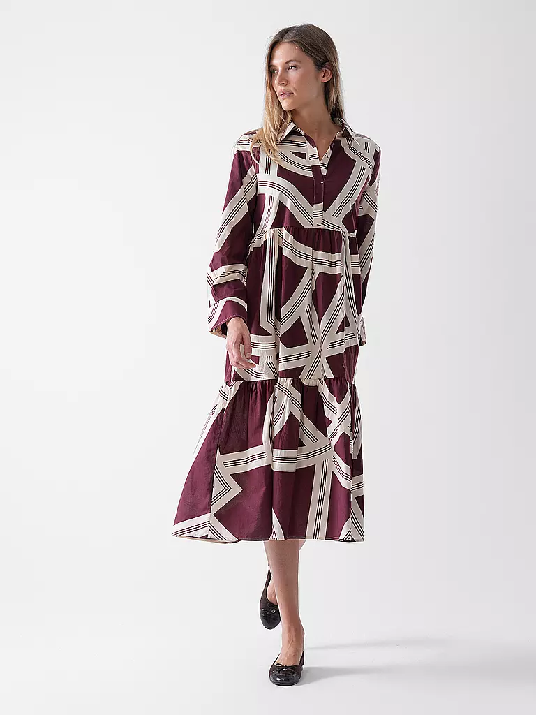 OPUS | Midikleid WERANO LANE | dunkelrot