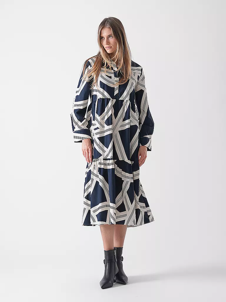 OPUS | Midikleid WERANO LANE | Bleu foncé