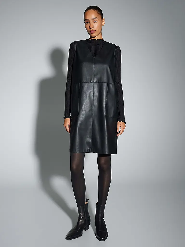 OPUS | Minirobe aspect cuir WANCY | Noir