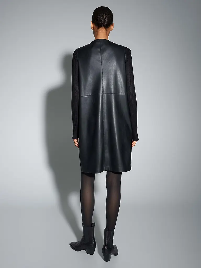 OPUS | Minirobe aspect cuir WANCY | Noir