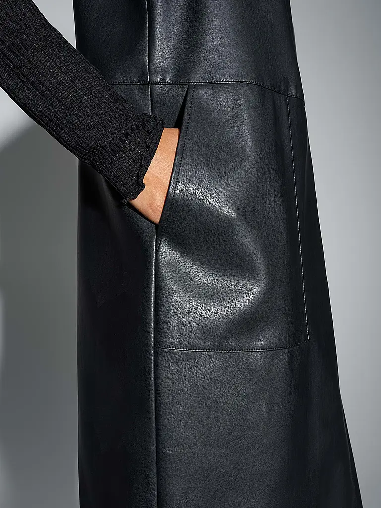 OPUS | Minirobe aspect cuir WANCY | Noir