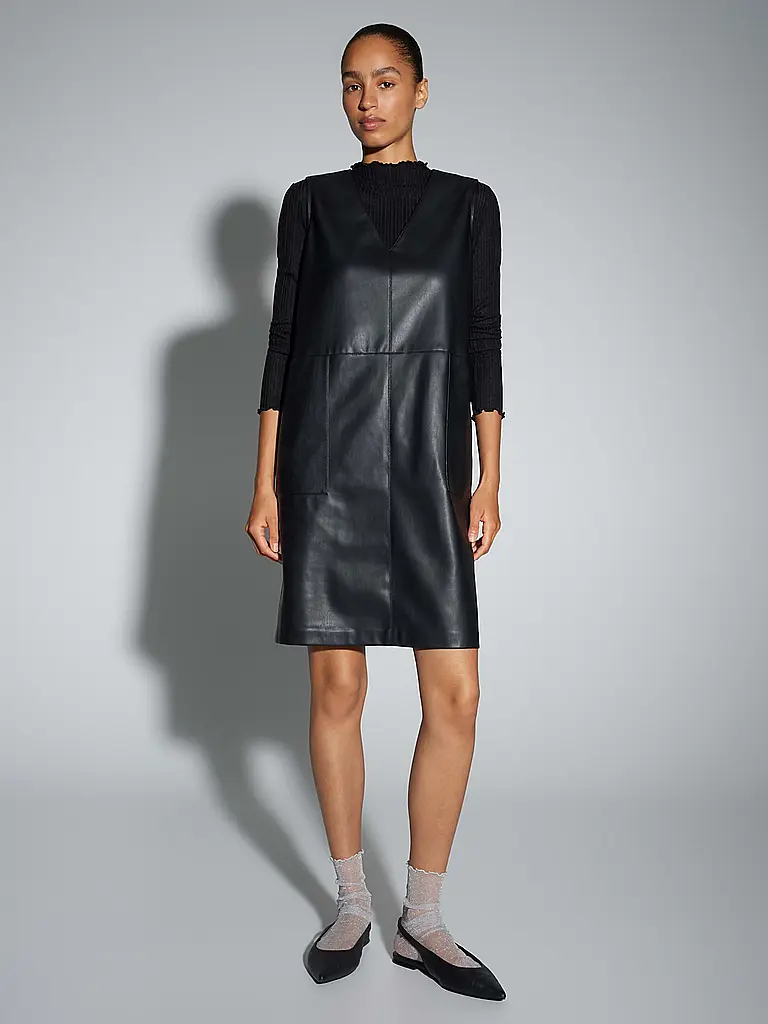 OPUS | Minirobe aspect cuir WANCY | Noir