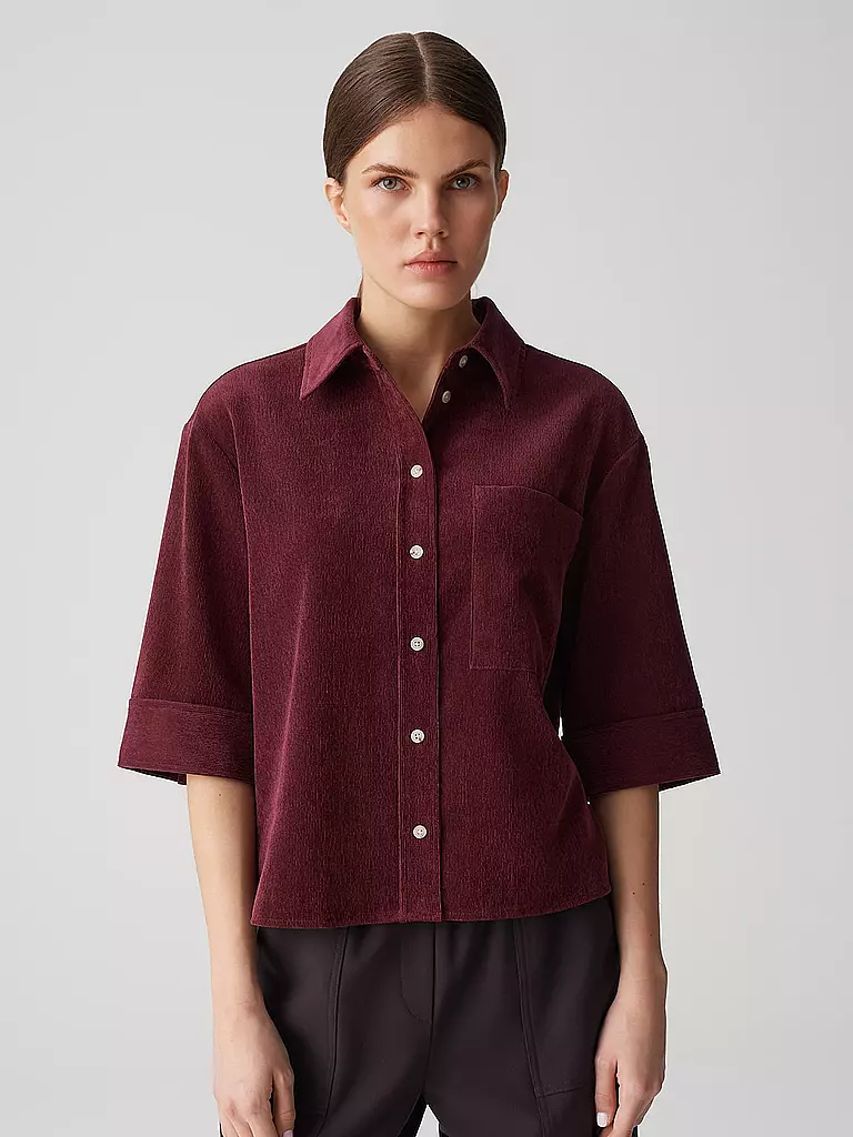 OPUS | Overshirt FAISA | Rouge foncé